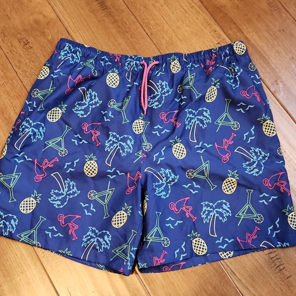 Wave Zone XL tropical-print swim trunks, like new